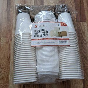 BRAND NEW 100 CUPS WITH LIDS, SLEEVES, AND STIRRERS